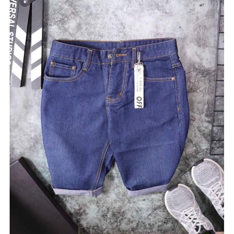 Quần short jeans nam cao cấp trơn