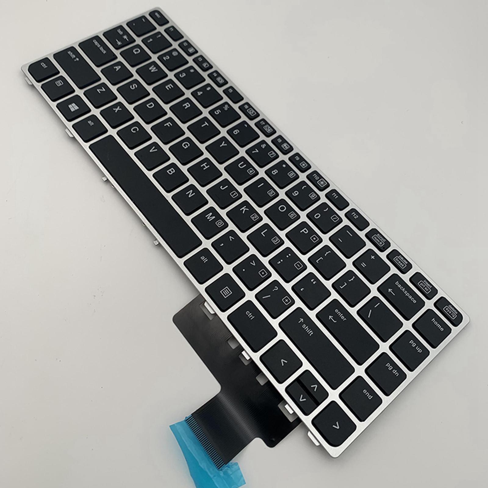 Laptop Replacement Keyboard, with Silver Frame US English for HP Elitebook Folio 9470M 9470 9480 9480M