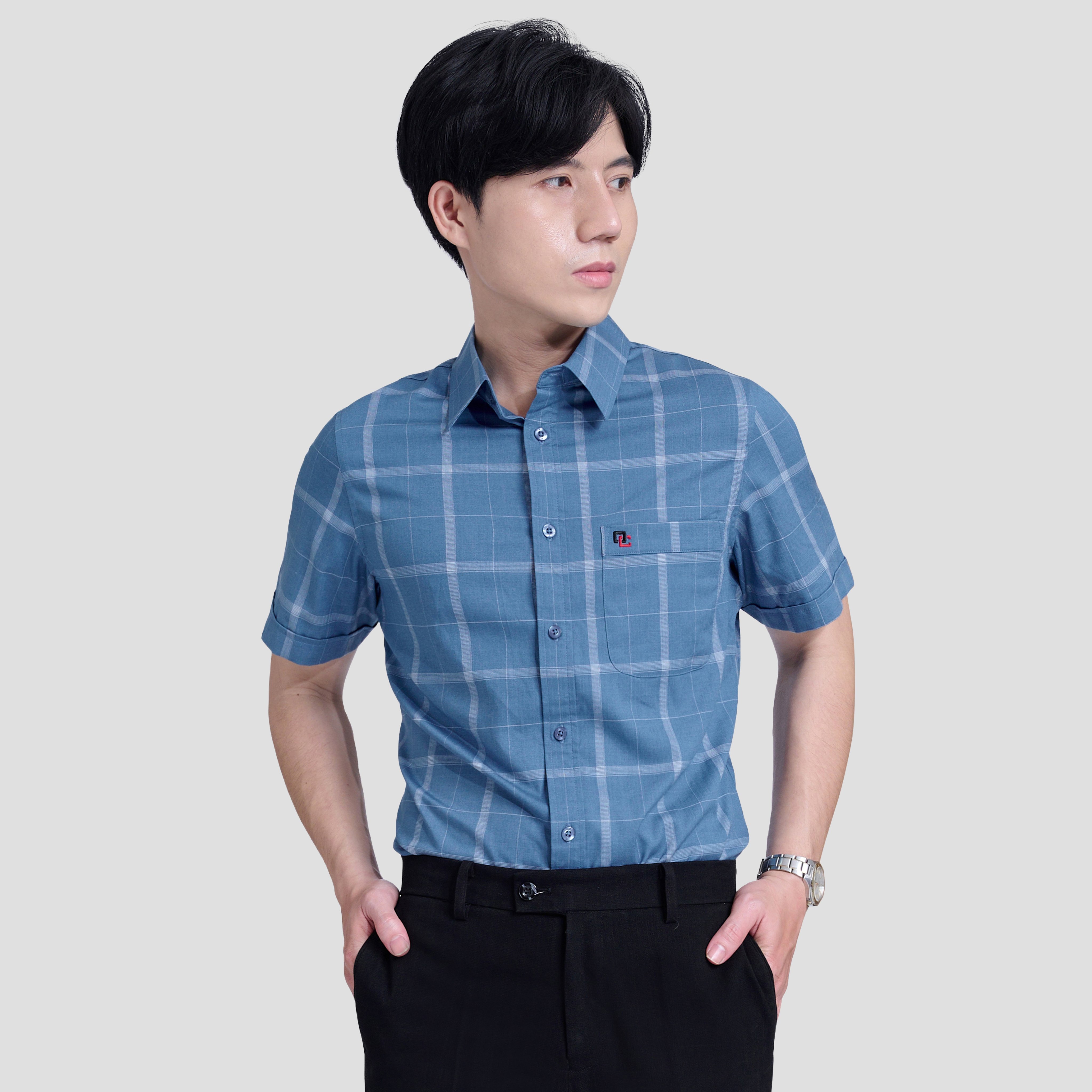 Áo Sơ Mi OVERCO CARO SỌC - 1 LINE Thời Trang Công Sở 2022