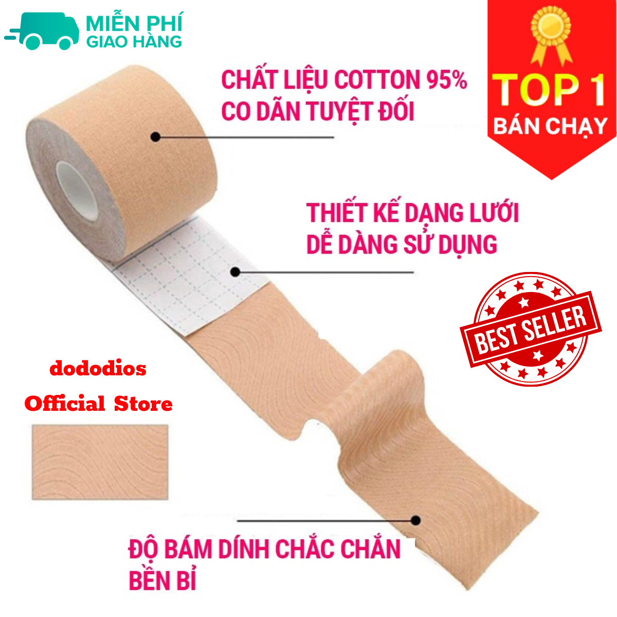 Băng keo dán ngực, nâng ngực quyến rũ dành cho nữ dododios, bám dính chắc chắn tuyệt đối có thể tạo nhiều kiểu - Chính hãng dododios Model 2030LUX