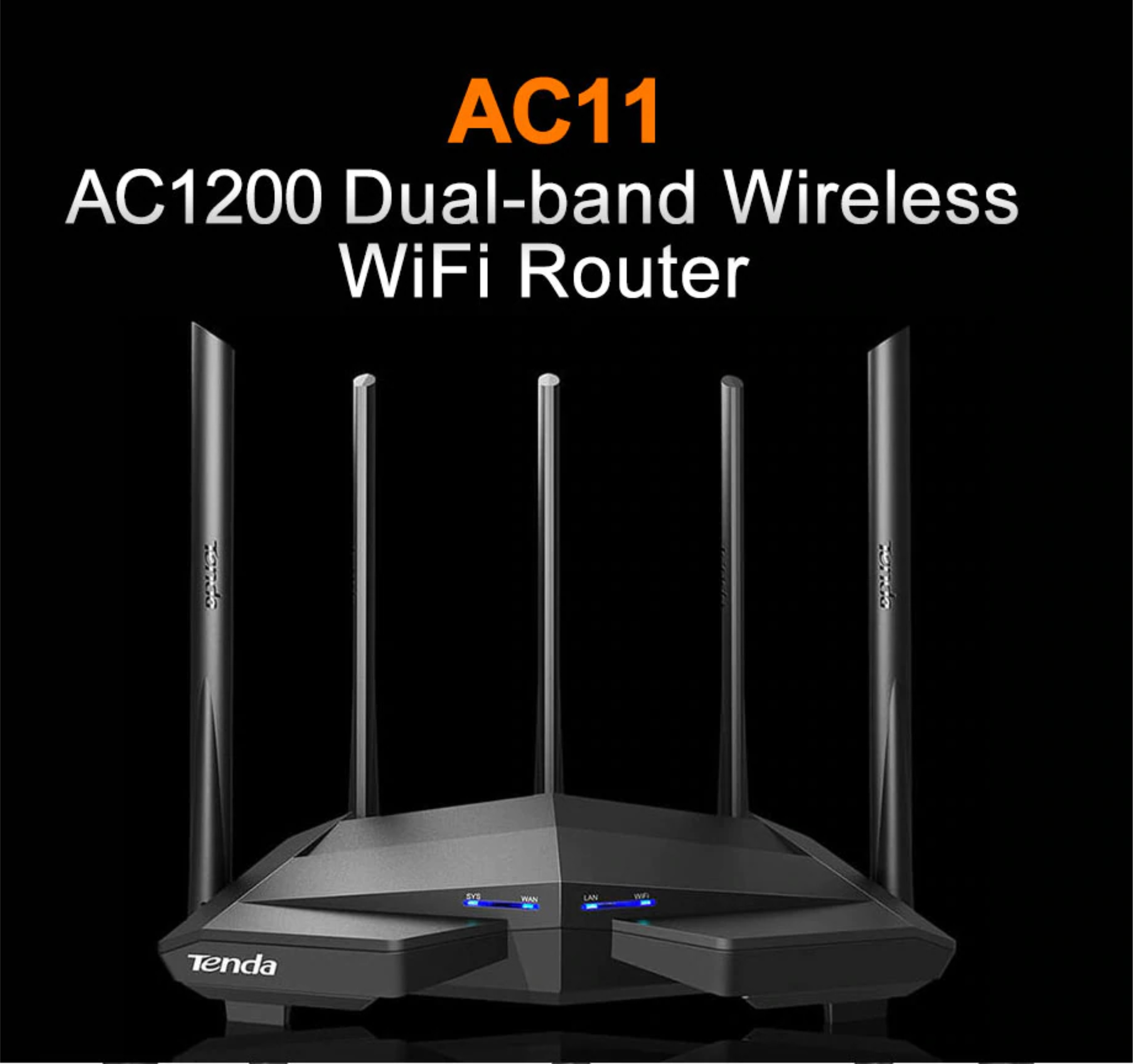 Thiết Bị Phát Wifi Tenda AC11 chuẩn 11AC Băng Thông 1200M Gaming - Hàng Nhập Khẩu