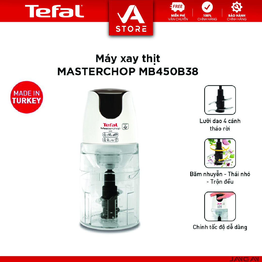 Máy xay thịt, xay thực phẩm đa năng Tefal MB450B38 - Hàng Chính Hãng