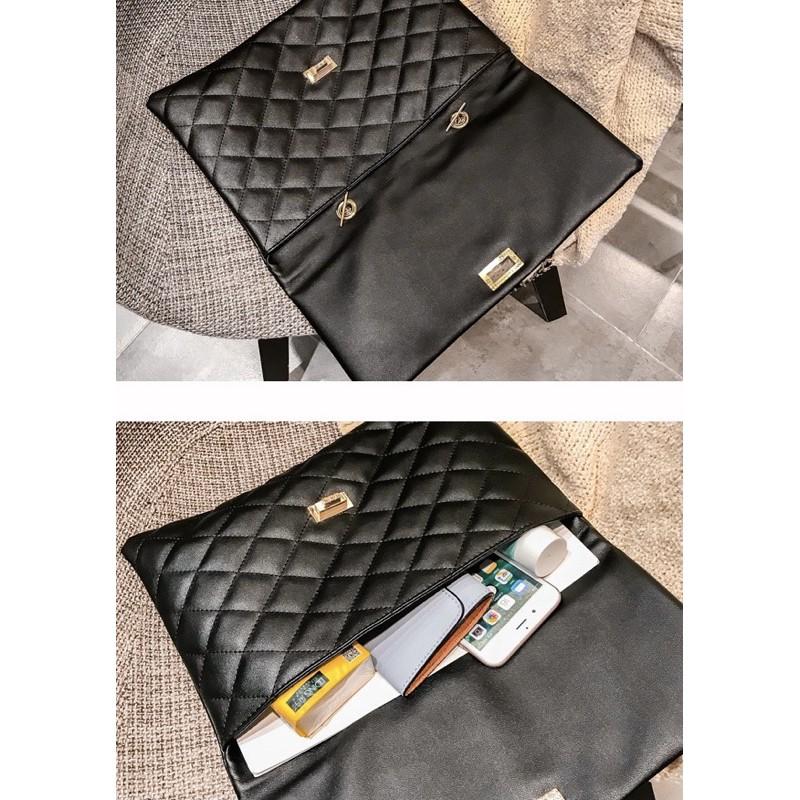 Túi nữ cắp nách big size hoạ tiết quả trám