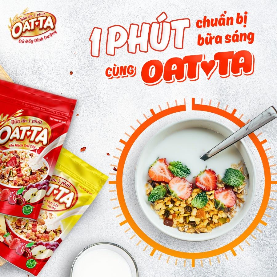 Ngũ Cốc Yến Mạch Organic  OATTA Nguyên Cám Thơm Ngon Thích Hợp Cho Người Giảm Cân Túi 400g