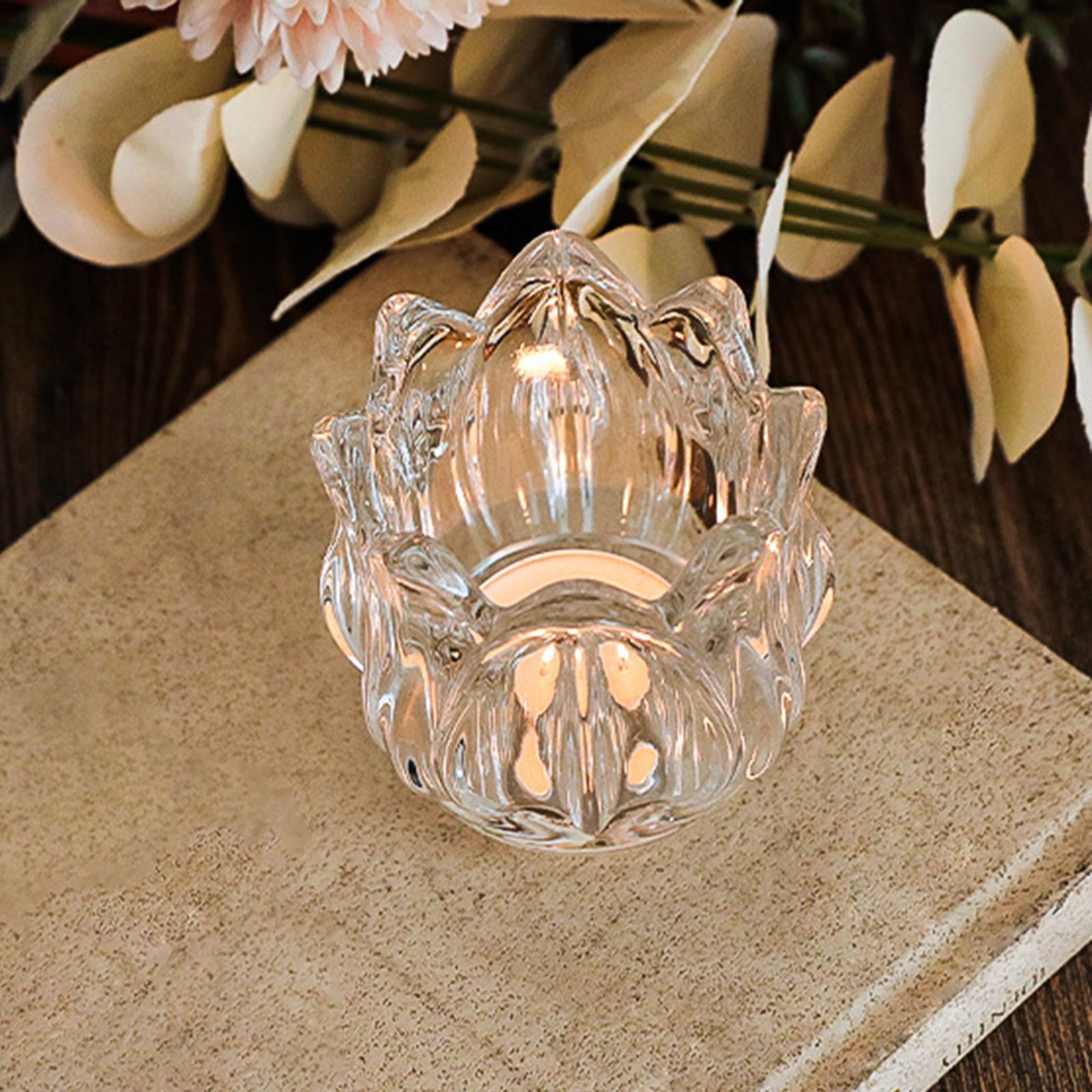 Small Glass Candle Holder Candle Stand Candle Cup Votive Candle Holder for Birthday Party Candlelight Dinner Wedding Festive Home