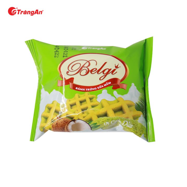 Thùng 12 Hộp Bánh Belgi Trứng Sữa Mềm Vị Cốm Dừa 322g