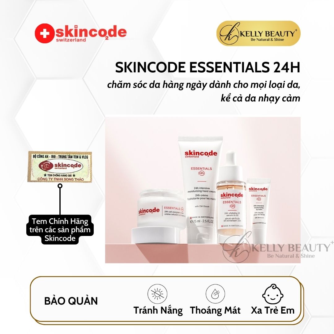 Son Dưỡng Môi Skincode Essentials 24h Intensive Moisturizing Lip Balm | Kelly Beauty