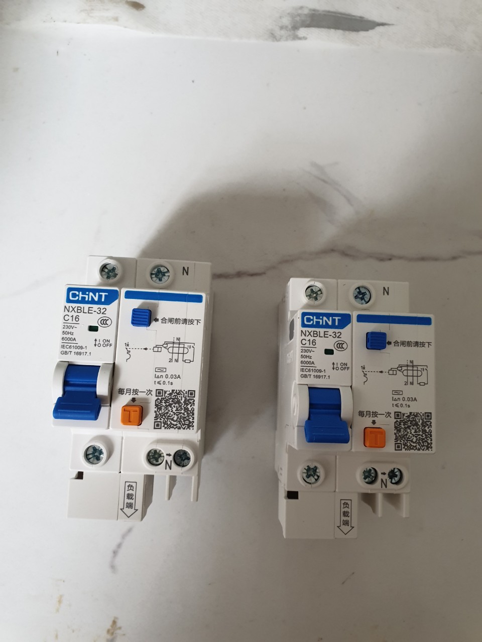 Áp tô mát chống giật NXBLE 1P+N , 2P 16A 25A , 32A, 40A, 63A