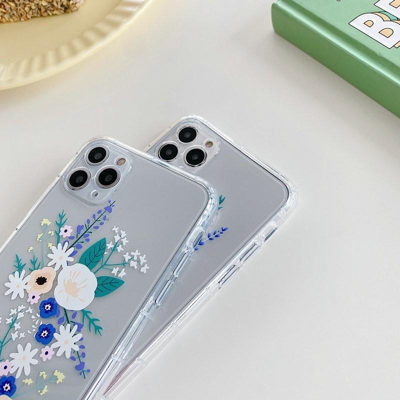 Ốp Lưng Case dành cho Iphone Dẻo Hoa cỏ Trong Không Ngả Màu 7g/8g/7Plus/8Plus/X/Xs/Xsmax/Xr/11/11Pro/11Promax/12/12pr