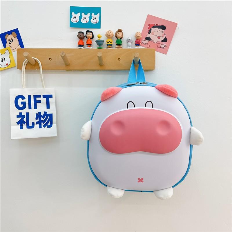 Ba Lô Cho Bé Mầm Non &amp; Mẫu Giáo 2-5 Tuổi Lợn Bò 3D BLT35