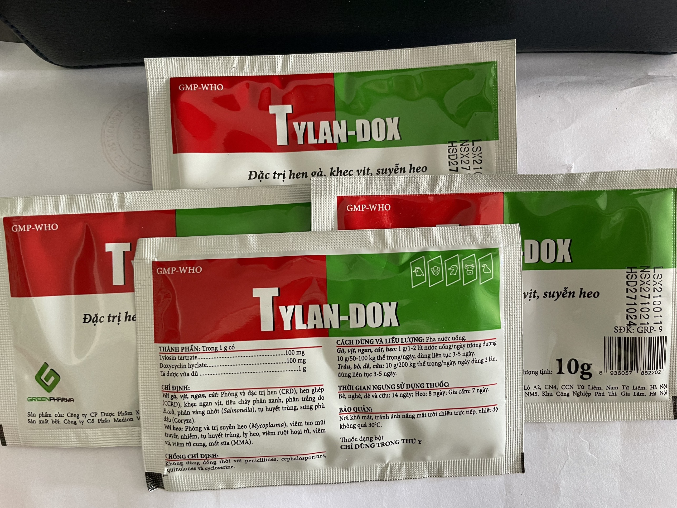 TYLAN DOX 10g - ĐẶC TR.Ị HEN GÀ, KHẸC VỊT, SUYỄN HEO