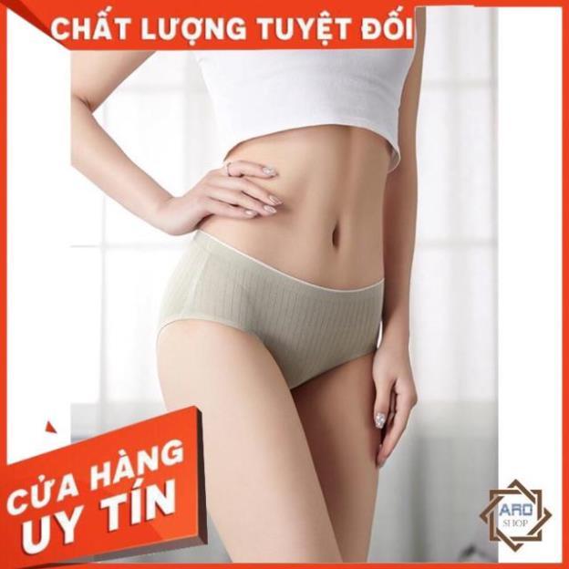 Quần Lót Cotton Gân Tăm Không Đường May Kháng Khuẩn