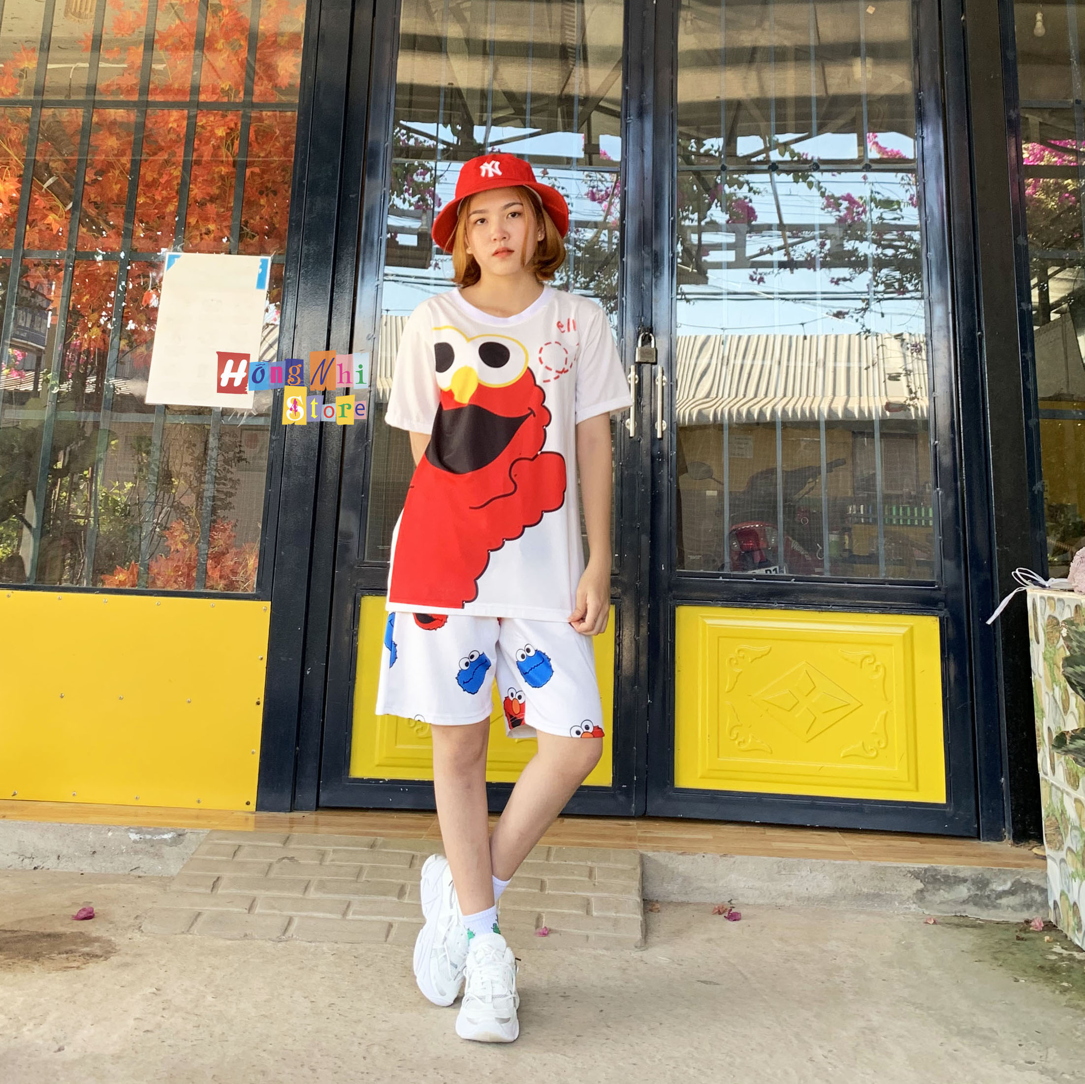 Quần Short Cartoon  Unisex Hình Kawaii Quần Trắng - Quần Đùi Hoạt Hình Siêu Cute - MM