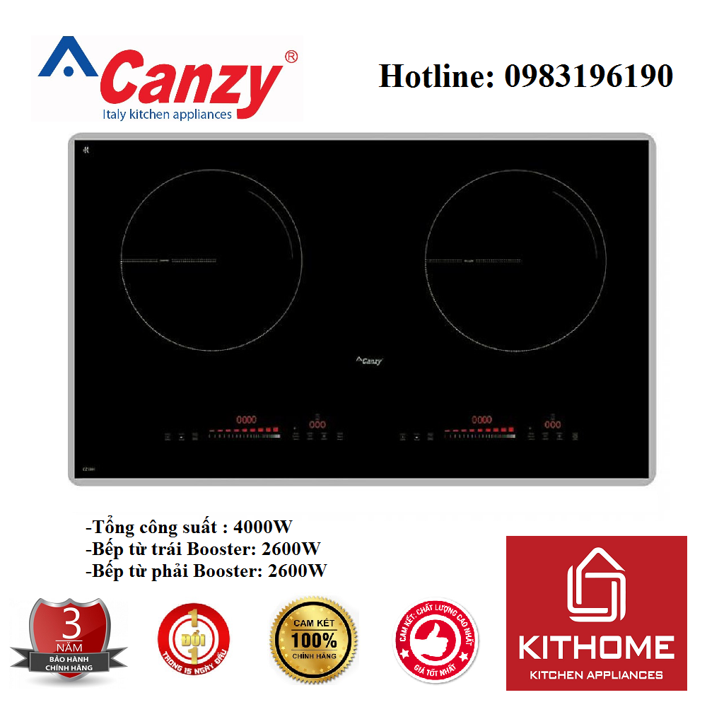 Combo Bếp từ Canzy CZ-08I + Attomat Cao Cấp - Chính Hãng