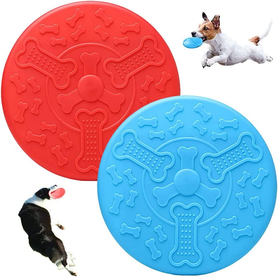 Đĩa cho chó, 2 chiếc đĩa nhựa cho chó, đĩa nhựa đồ chơi cho chó, đĩa nhựa đồ chơi cho chó, dùng để huấn luyện chó, các hoạt động ngoài trời cho chó lớn