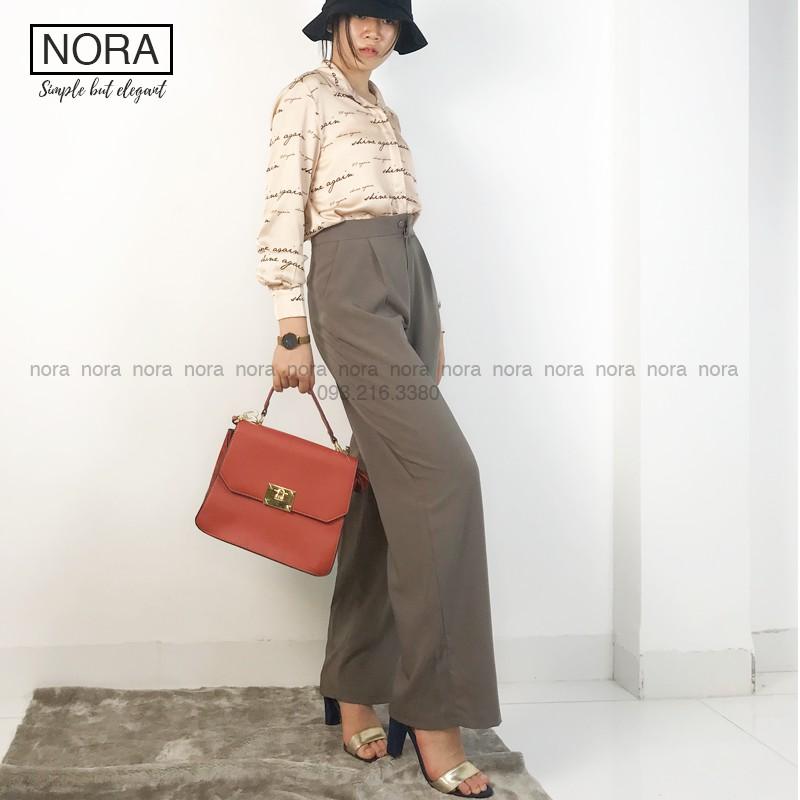 Quần Ống Rộng Culottes Xuông Dài 100cm, Quần Vải Suông Rũ Siêu Mềm Cao Cấp | NQ02 | Ghi Rêu