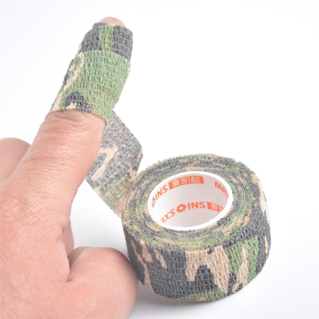 2-6pack Camouflage Non Woven Self Adhesive Cohesive Wrap Bandage Tape 1 Inch