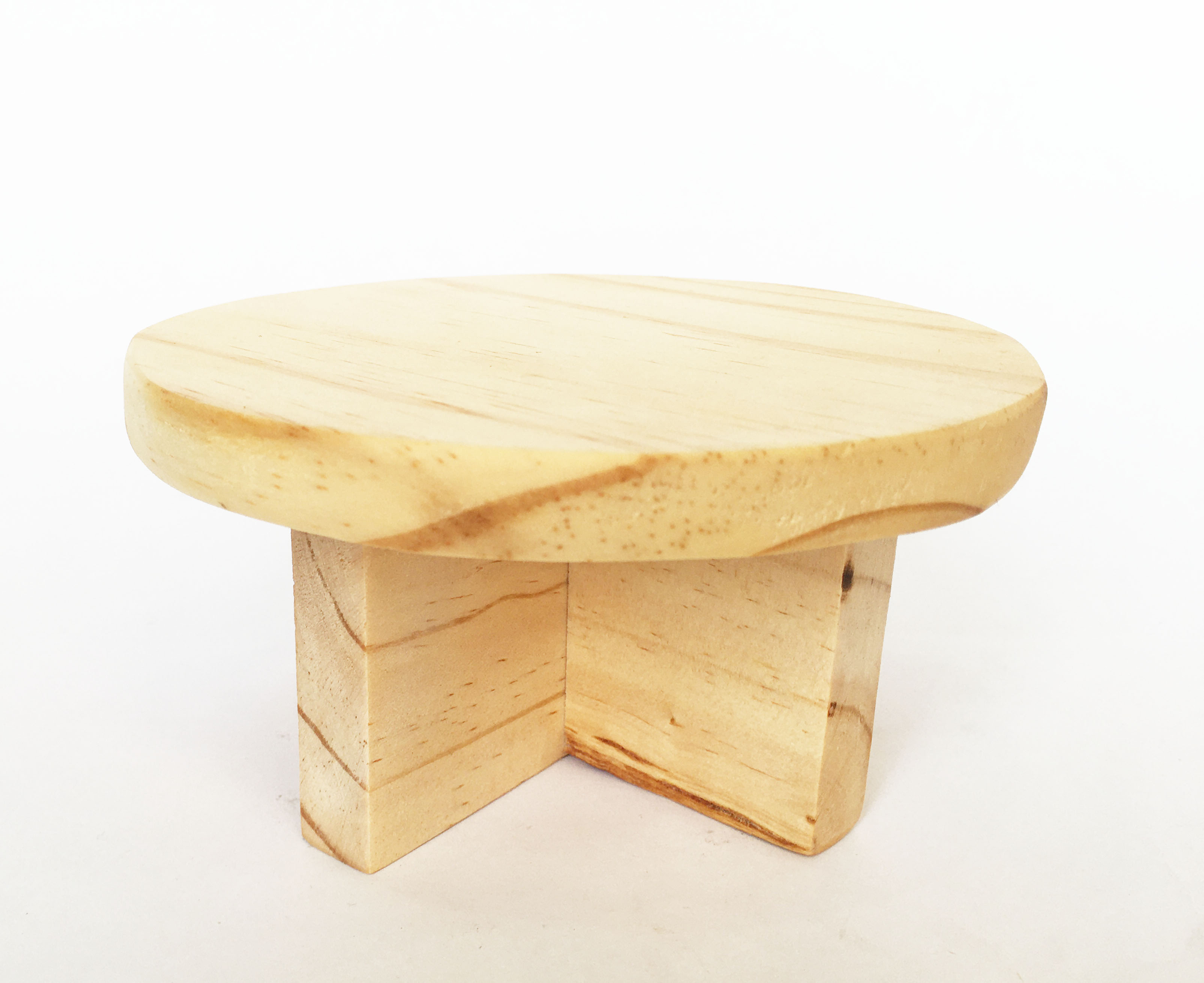 Chân gỗ , Đôn gỗ, bàn tròn mini từ gỗ thông dùng kê chậu, trang trí, decor (10x6cm, 12.5x7cm)