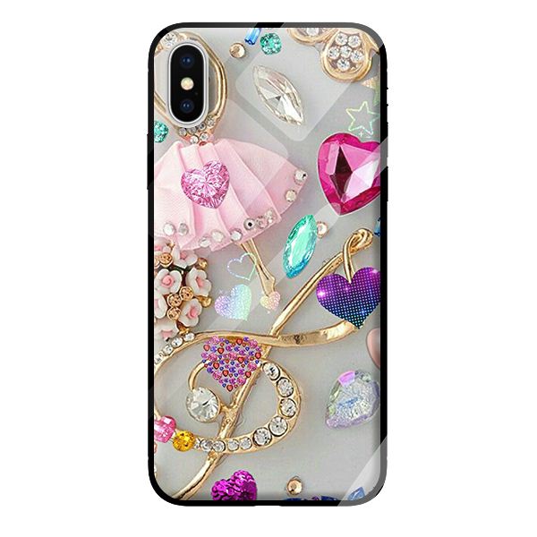 Ốp kính cường lực cho iPhone XS MAX nền 012 - Hàng chính hãng