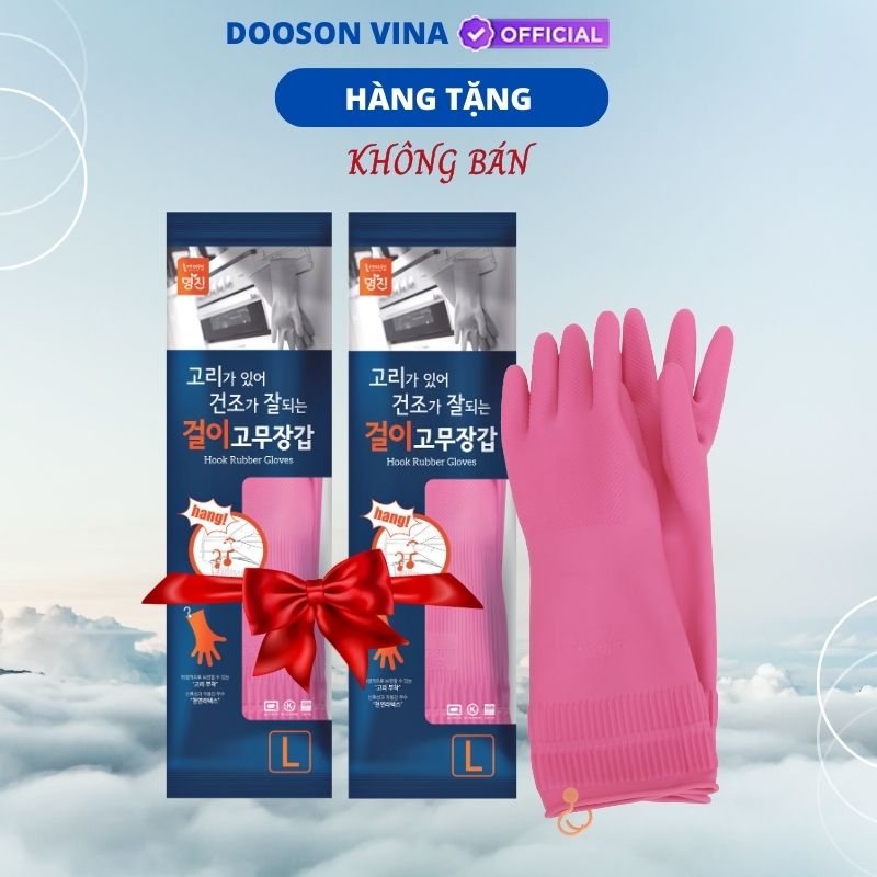 Hàng Tặng Không Bán - 2 Đôi Găng Tay cao Su Tự Nhiên Hàn Quốc Có Móc 38cm