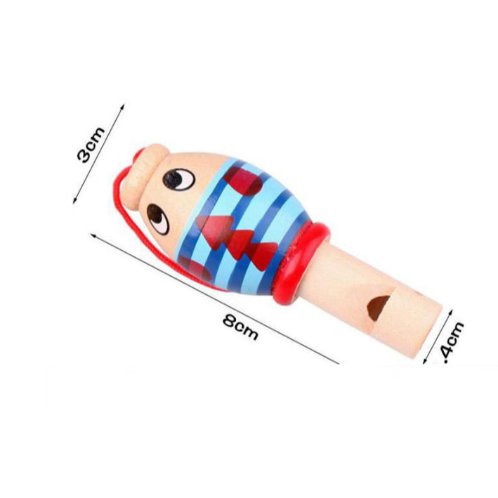 Đồ chơi trẻ em còi 3 lỗ hình động vật đáng yêu - Chất liệu gỗ sồi an toàn