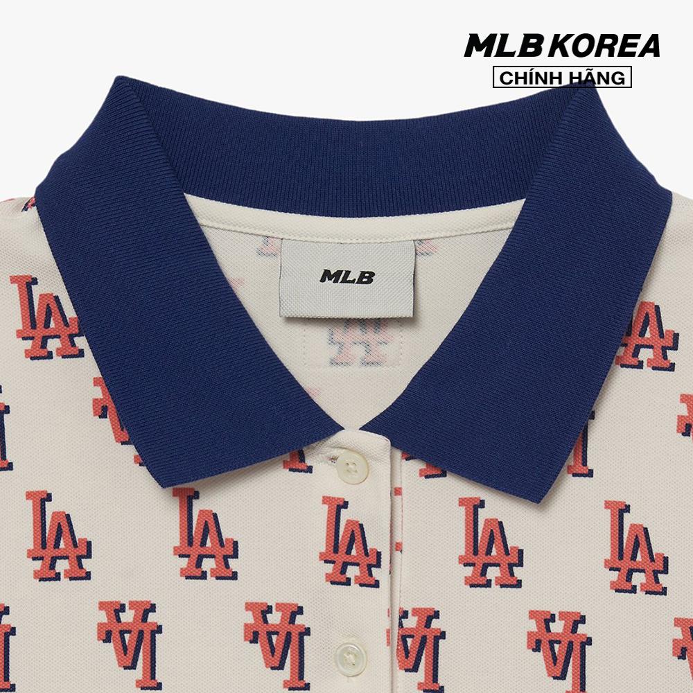 MLB - Áo polo nữ tay ngắn Classic Monogram Full Board 3FPQM0233