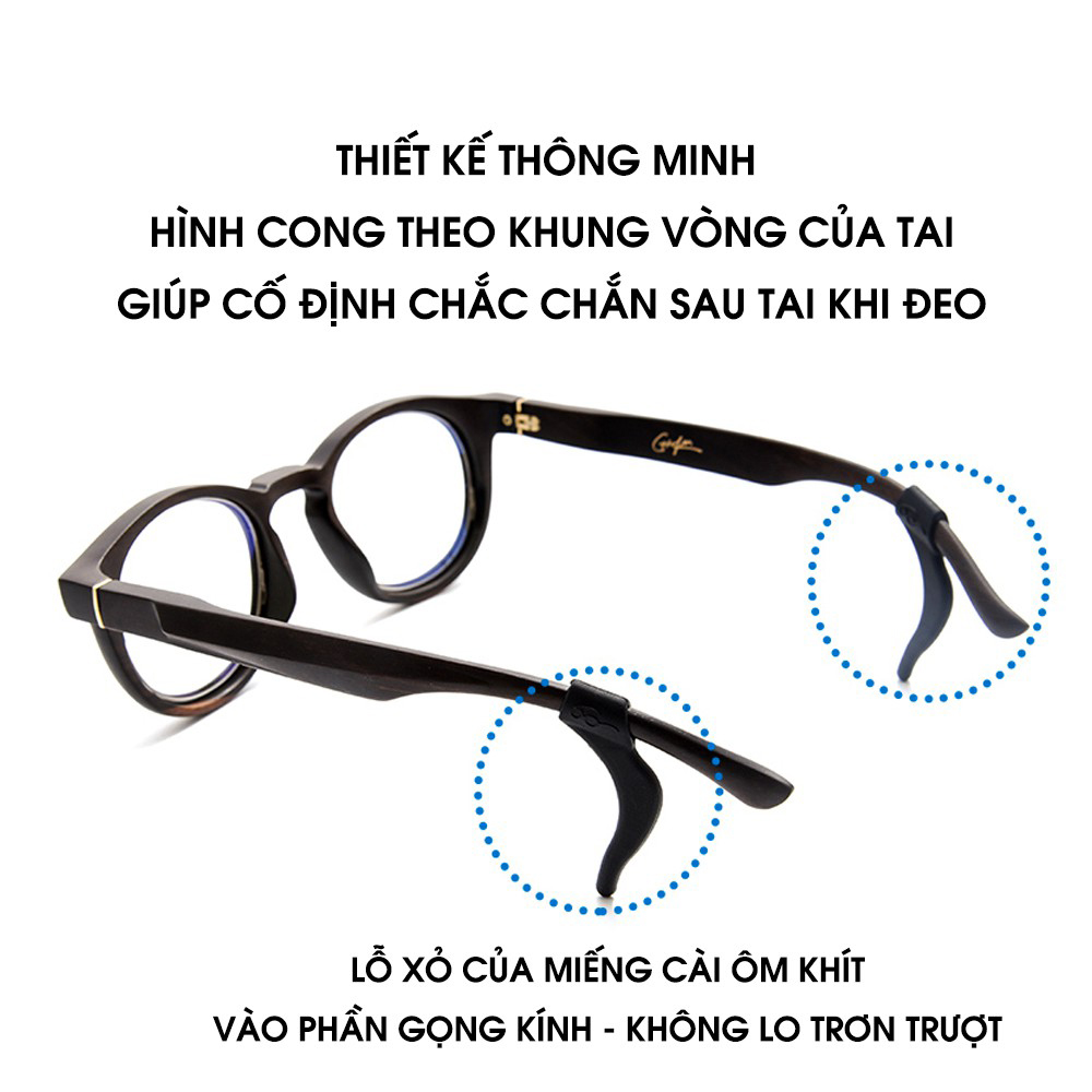 Cặp phụ kiện giữ gọng kính, cặp gài kính silicon chống trượt rơi kính PK2