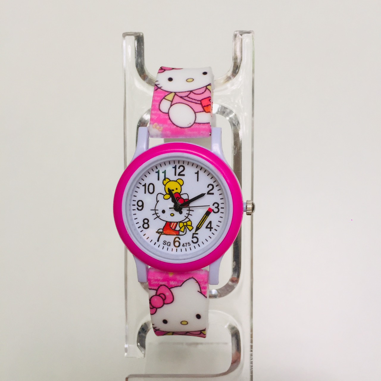 Đồng hồ trẻ em hình hello kitty dây silicon dành cho bé gái - KITTY22hong