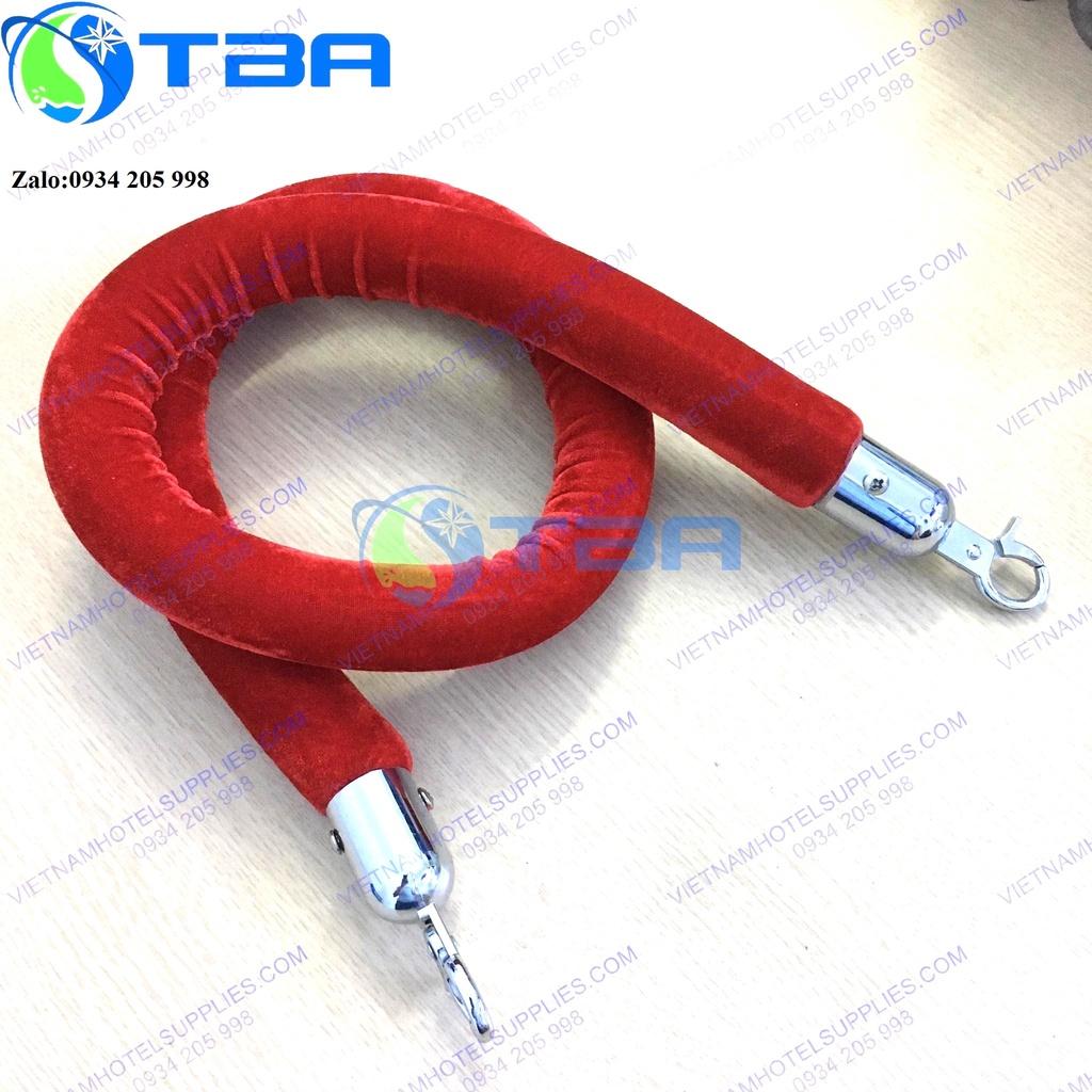 Dây nhung đỏ thay thế cho trụ chắn inox dây trùng cao cấp