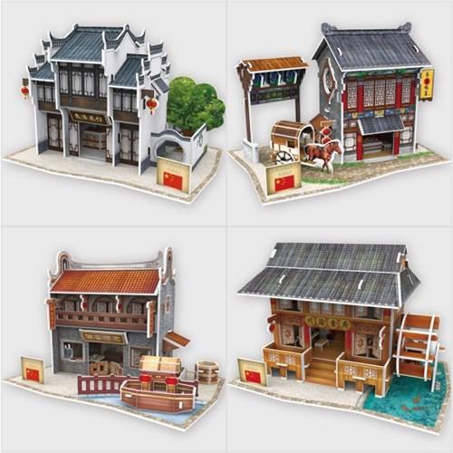 Mô hình giấy 3D - Chinese Restaurant - Si Chuang - W3182h