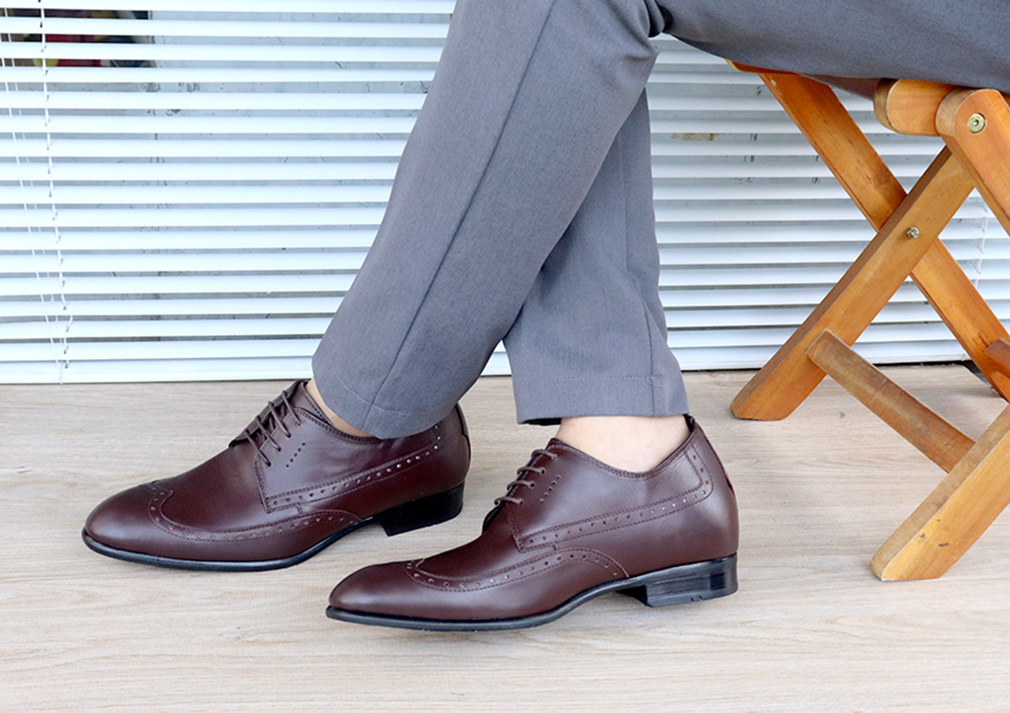 GIÀY TĂNG CHIỀU CAO GIÀY CAO DÀNH CHO NAM GIỚI T&TRA S1066 CỘT DÂY - CAO 6CM GIÀY ĐỘN NAM CAO VƯỢT TRỘI