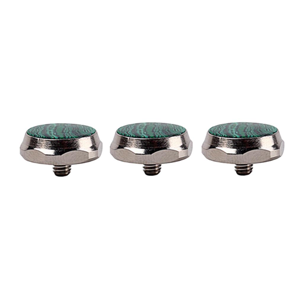 Set Of 3 Trumpet Finger Knobs Valve Cover Trumpet Musical Instrument Repair Replacement Parts, Green