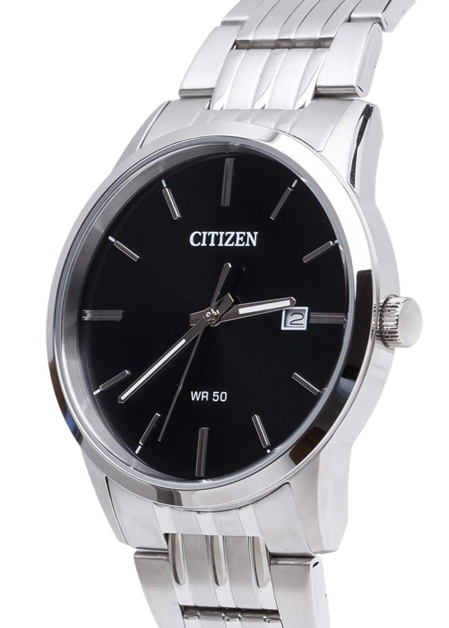 Đồng Hồ Nam Citizen Pin-Quartz Dây Thép Không Gỉ BI5000-52E - Mặt Đen (39mm)
