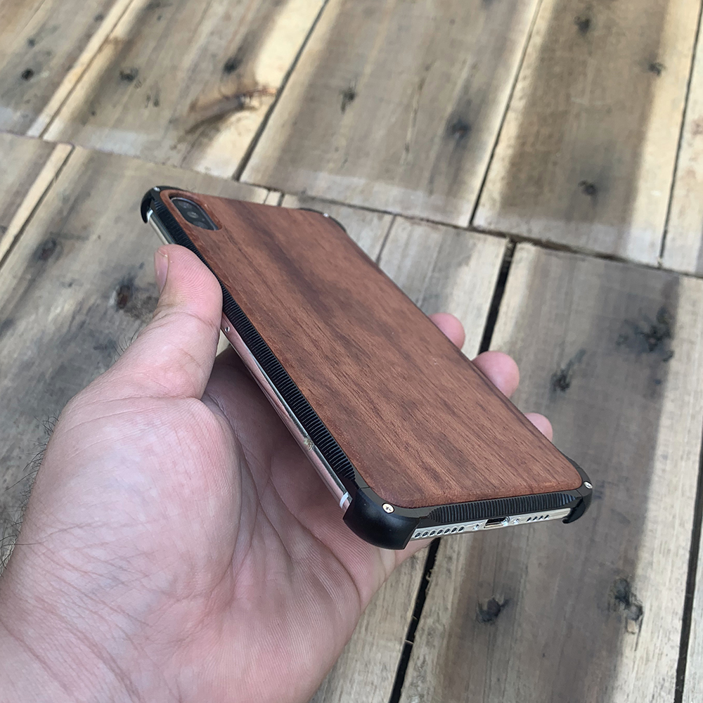 Ốp lưng gỗ viền hợp kim dành cho iPhone XS Max