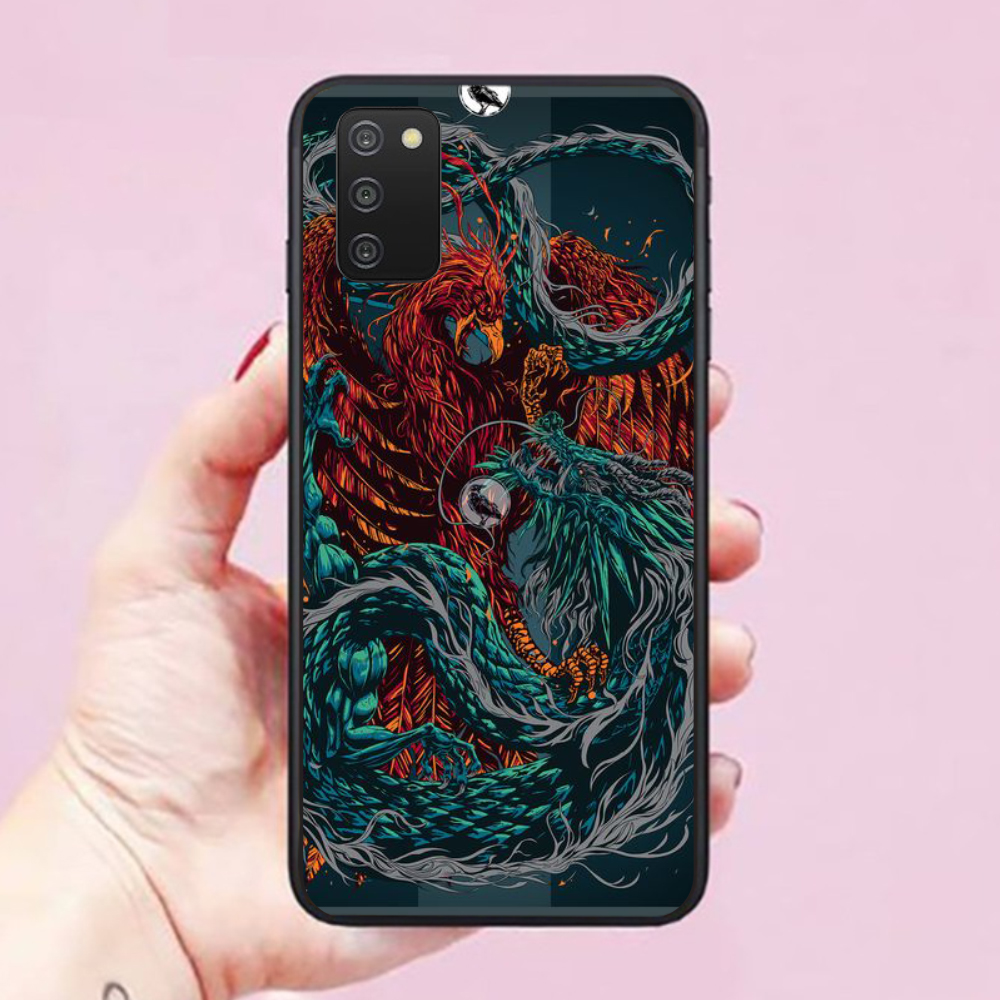 Ốp lưng dành cho điện thoại Samsung Galaxy A03-A03S-A03-Core Hình BST Rồng Lửa