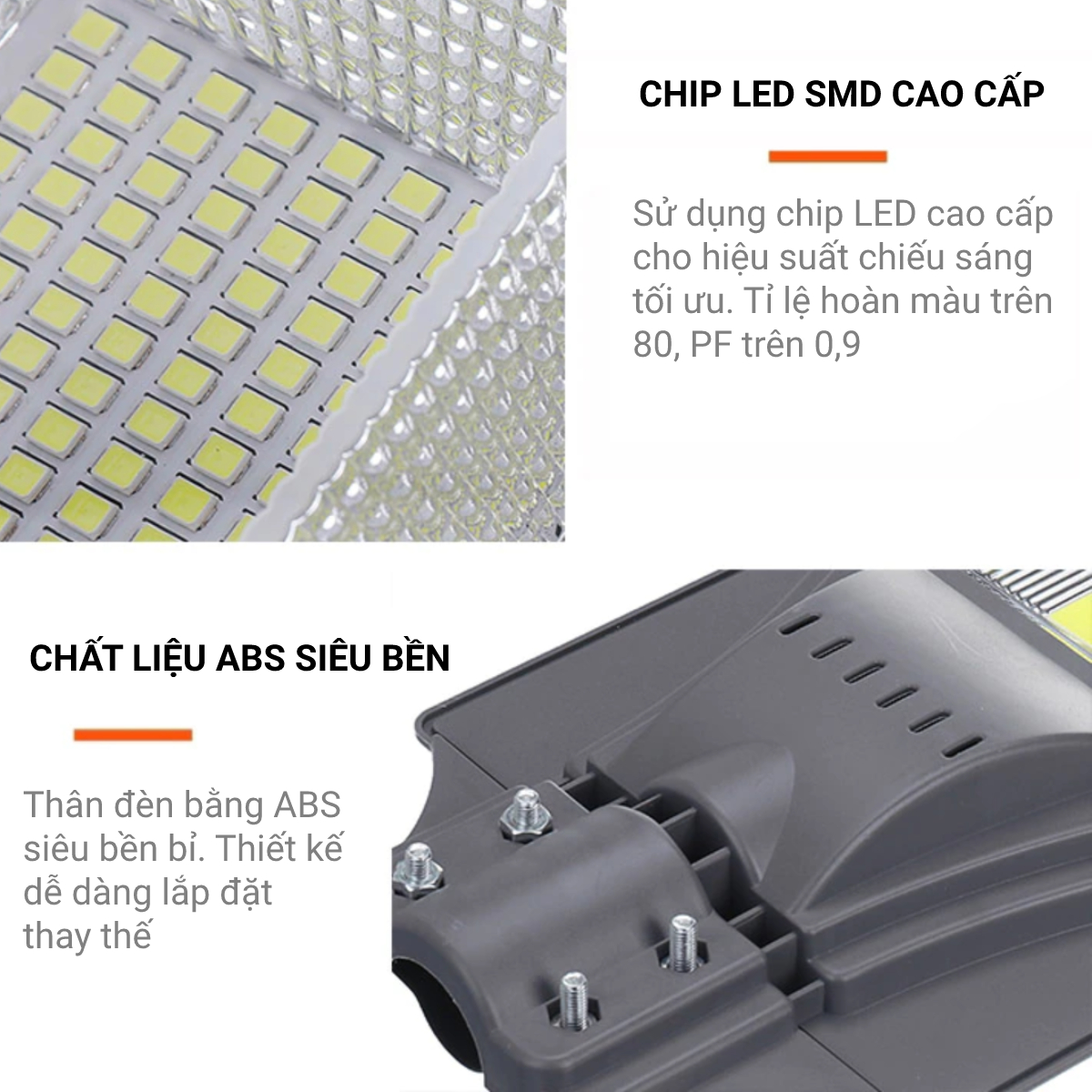 Đèn Đường Năng Lượng Mặt Trời 3E LED LIGHT Công Suất 90W 120W Tấm Pin Mono Kèm Remote