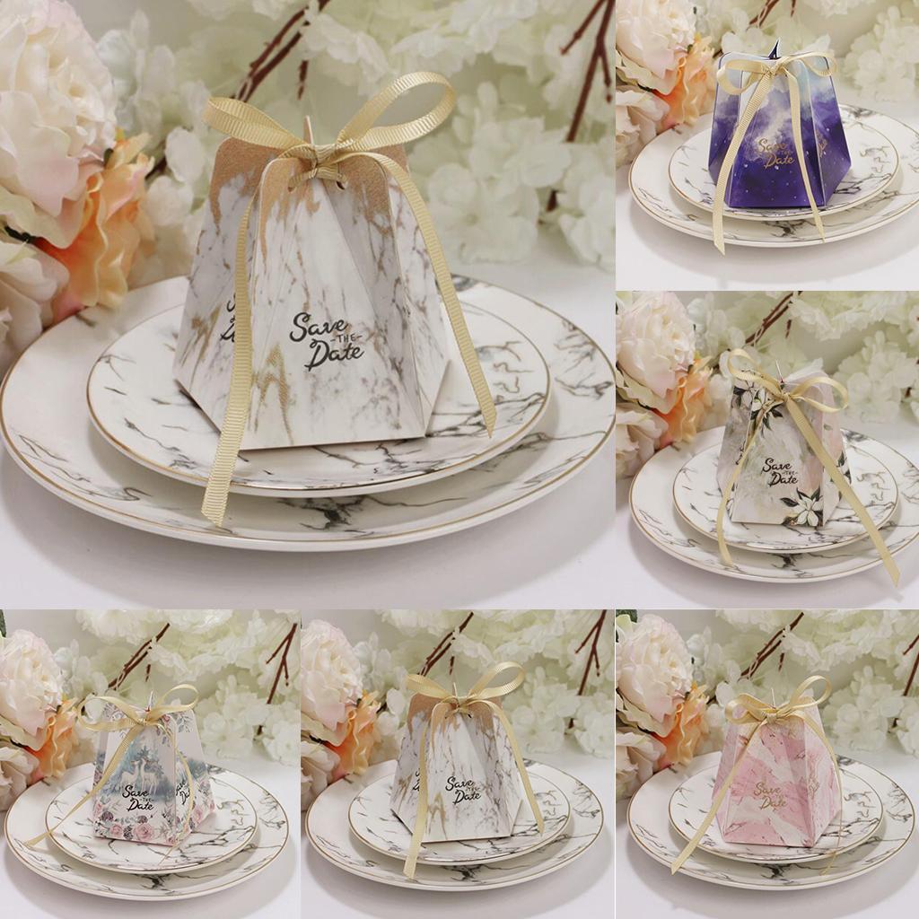 10pcs Romantic Wedding Paper Candy Boxes Gifts Boxes Wedding Party Favor