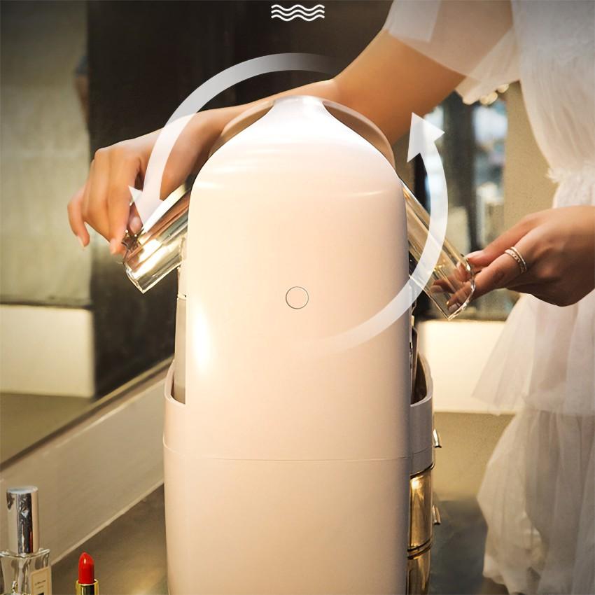 Tủ đựng mỹ phẩm mini nhiều ngăn có nắp đậy