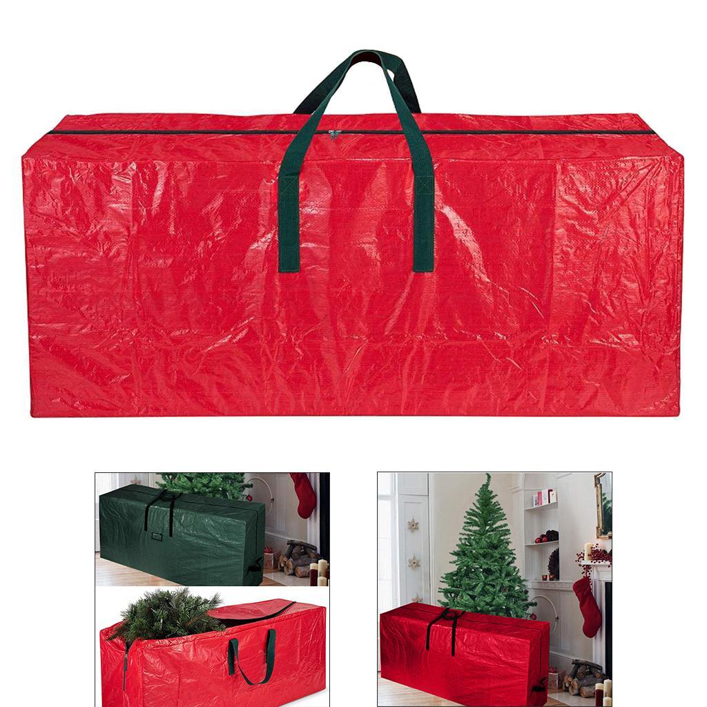 Christmas Xmas Tree Storage Zip Bags Holiday Storage Tote Red_165x76x38cm