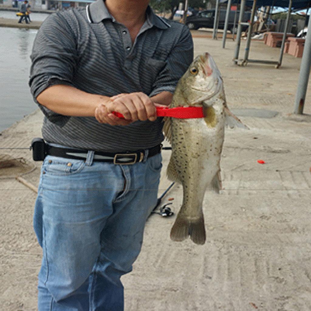 Fish Grip Clamp Holder Controller Fishing Lip Gripper Pliers Catchers Red