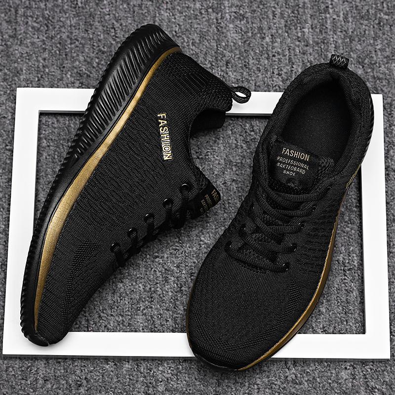 Nam Chạy Bộ 2023 Thoải Mái Giày Thể Thao Nam Xu Hướng Nhẹ Giày Đi Bộ Nam Giày Thoáng Khí Zapatillas Color: BlackGray Shoe Size: 39