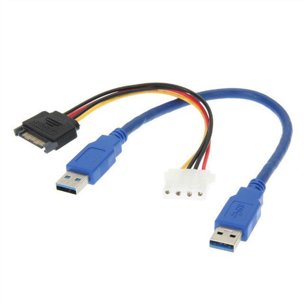 USB 3.0 PCI-E Express 1x to16x Extender Riser Board Card Adapter SATA Cable