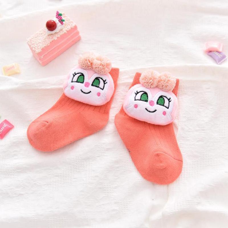 Vớ Cotton Cổ Trung Họa Tiết Hoạt Hình Xinh Xắn Cho Bé