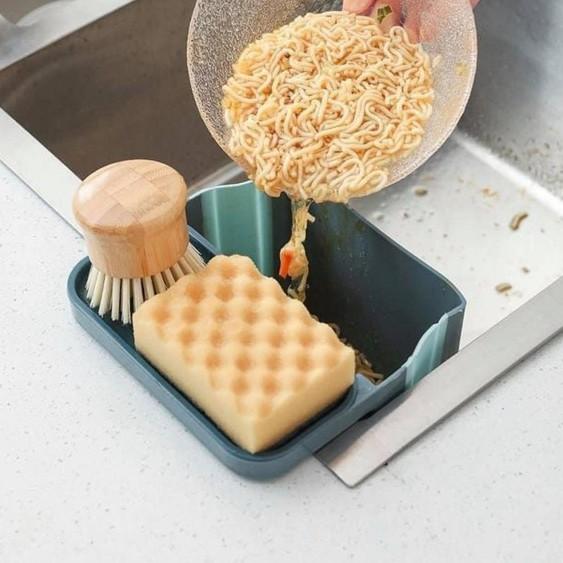 GIỎ LỌC RÁC GẤP GỌN KÈM KHAY ĐỂ RẺ RỬA BÁTGẮN BỒN RỬA SIÊU TIỆN DỤNG