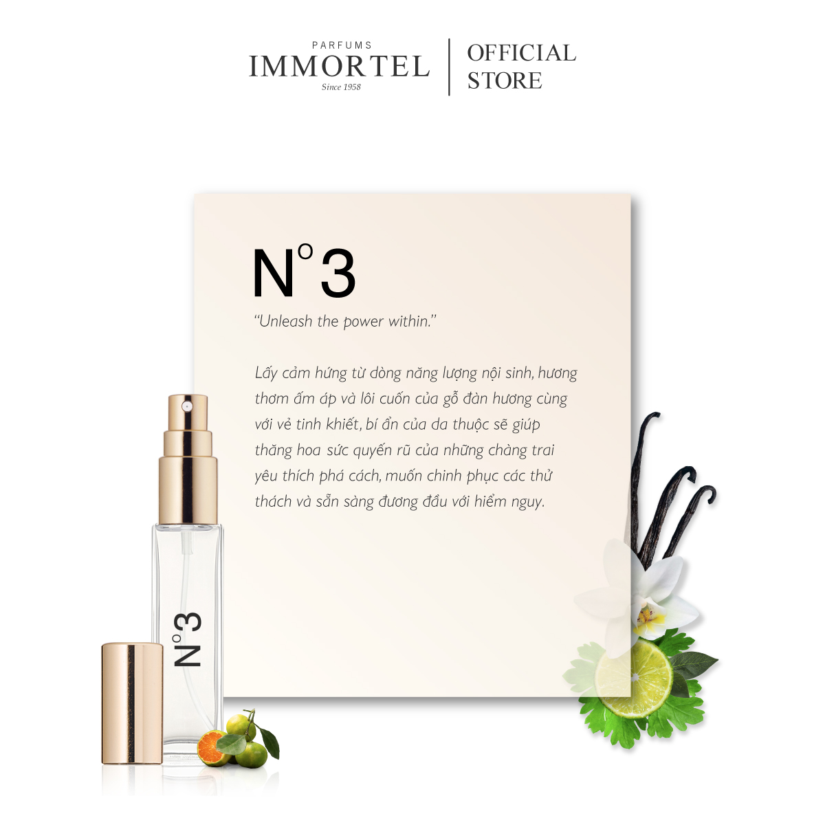 Nước hoa nam IMMORTEL N°3 - 8mL EDP Chính hãng Pháp