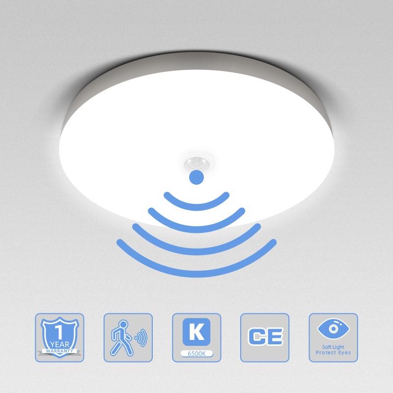 Đèn LED với cảm biến chuyển động Đèn trần PIR Cảm biến ánh sáng ban đêm Đèn tường 110V 220V 15/20/30/40W cho hành lang cầu thang nhà