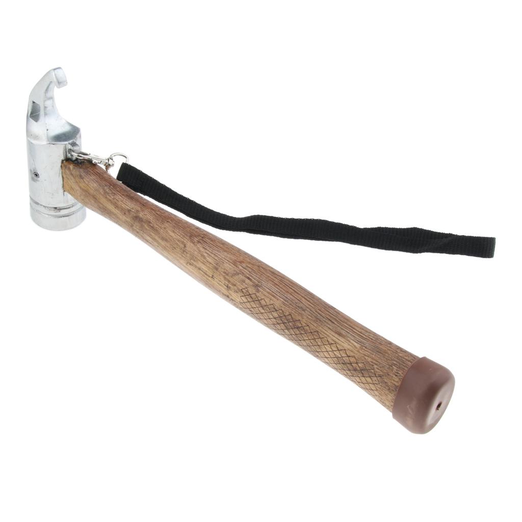 Hiking Camping Tent Mallet Hammer Peg Stake Puller for Ground Nails Metal Head