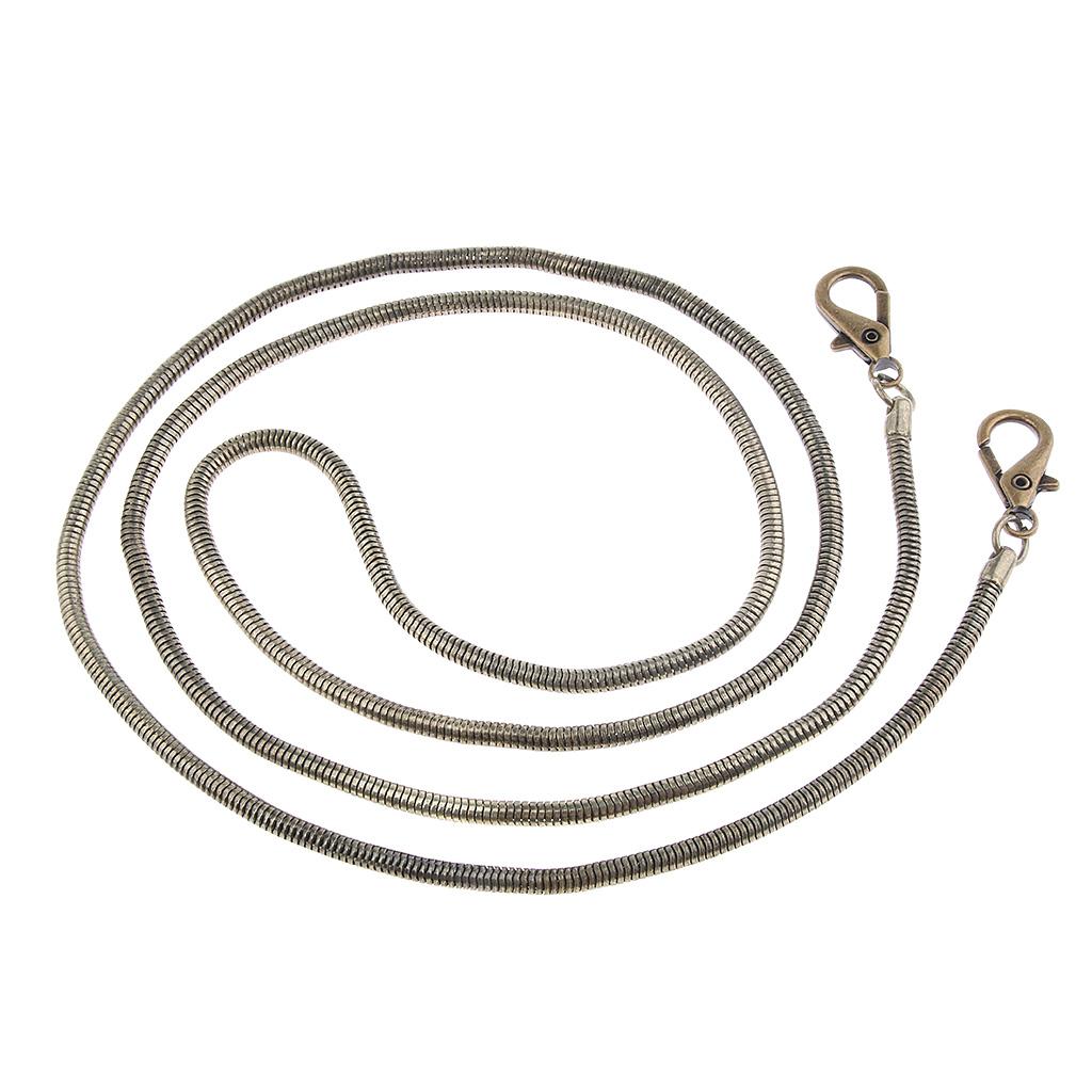 Women's Retro Metal Chain Handbag Purse Buckle Strap DIY Bag Accessories 120 cm
