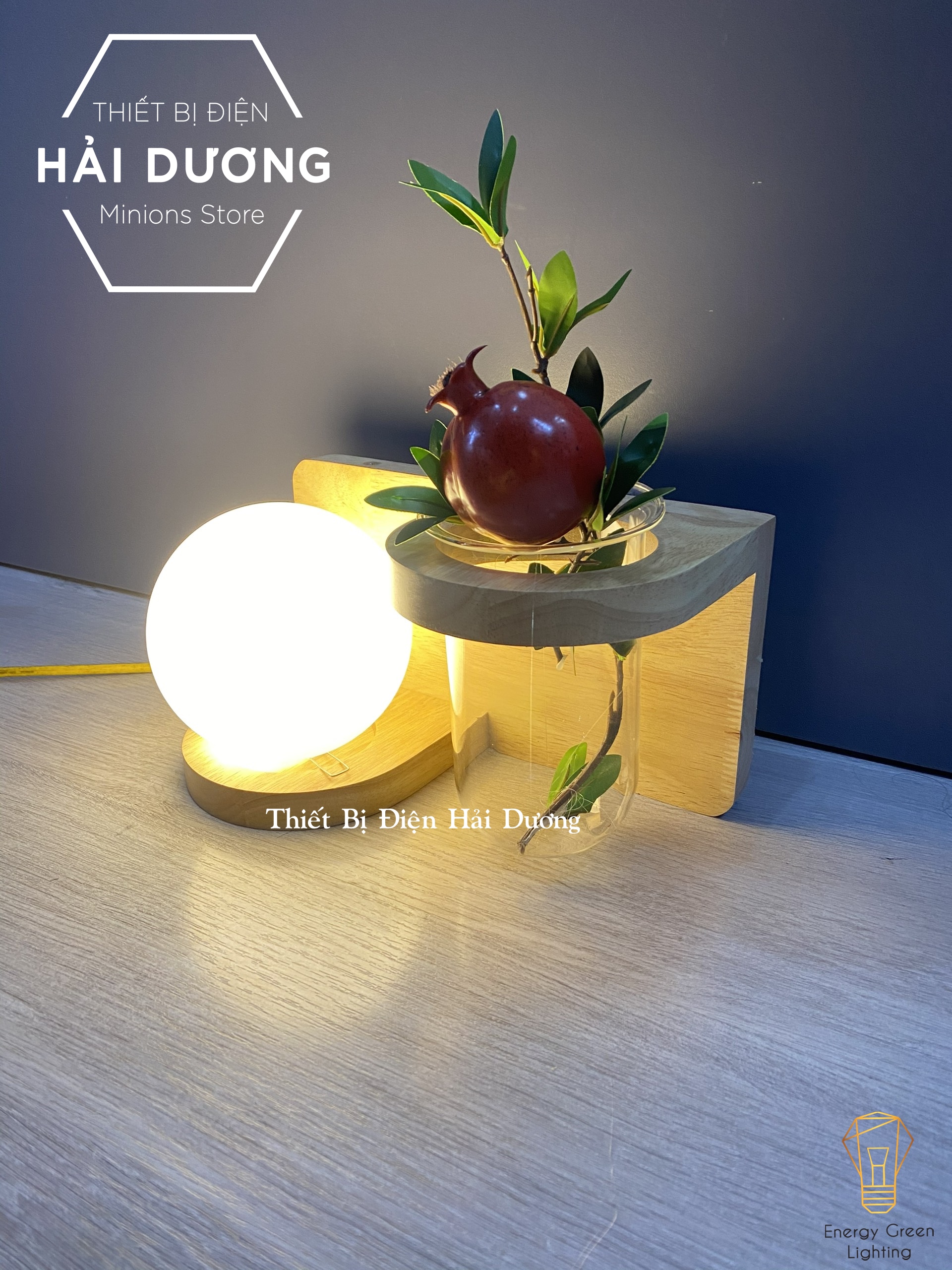 Đèn Tường Kệ Gỗ Chao Thủy Tinh Hiện Đại DT-2714 - Trang Trí Căn Phòng - Đã Bao Gồm Bóng Led