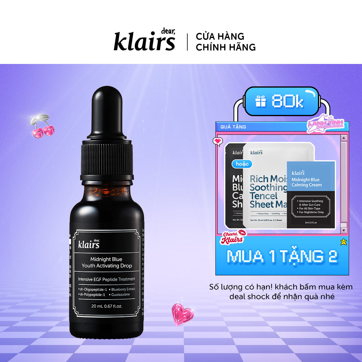 Tinh chất dưỡng da Dear Klairs Midnight Blue Youth Activating Drop 20ml